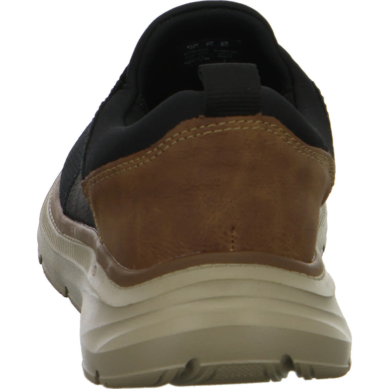 Rieker Herren Slipper B1850-00 B1850 schwarz/schwarz/zimt/schwarz G 1/2 (weit)