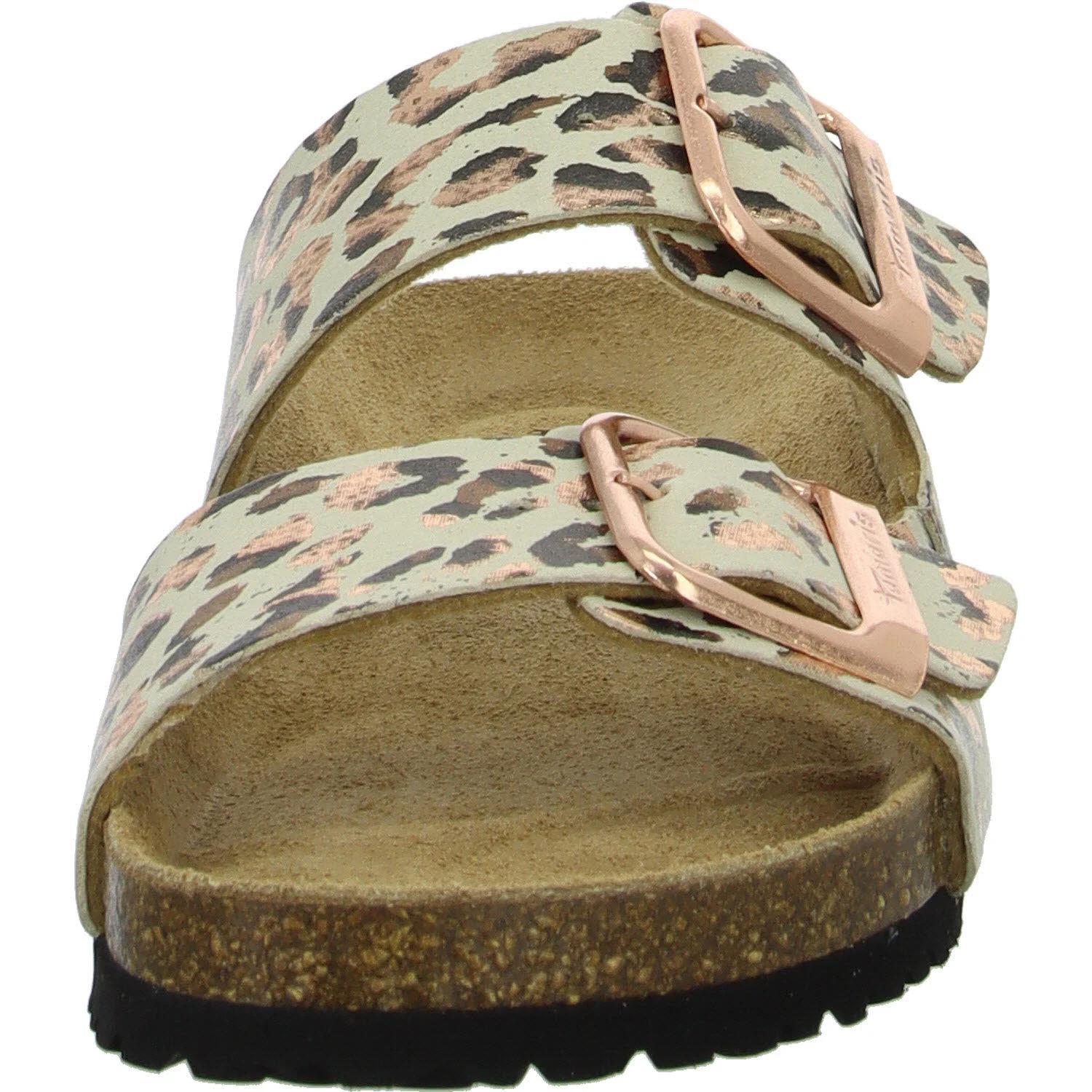 Tamaris Damen Pantoletten 1-27523-46/490 1-27523-46 beige/leopard normal