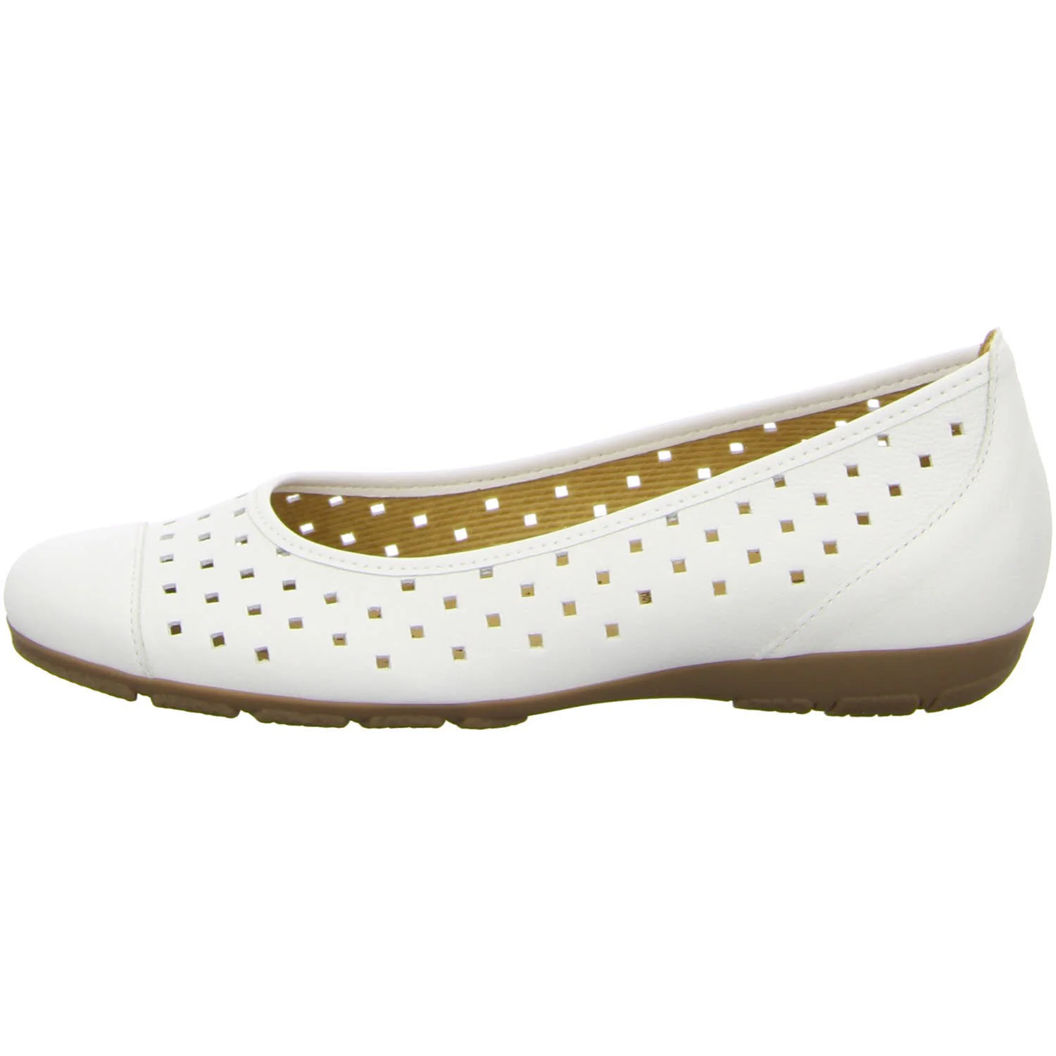 Gabor Damen Ballerina 84.169.21 84.169 weiß F (schmal/normal)