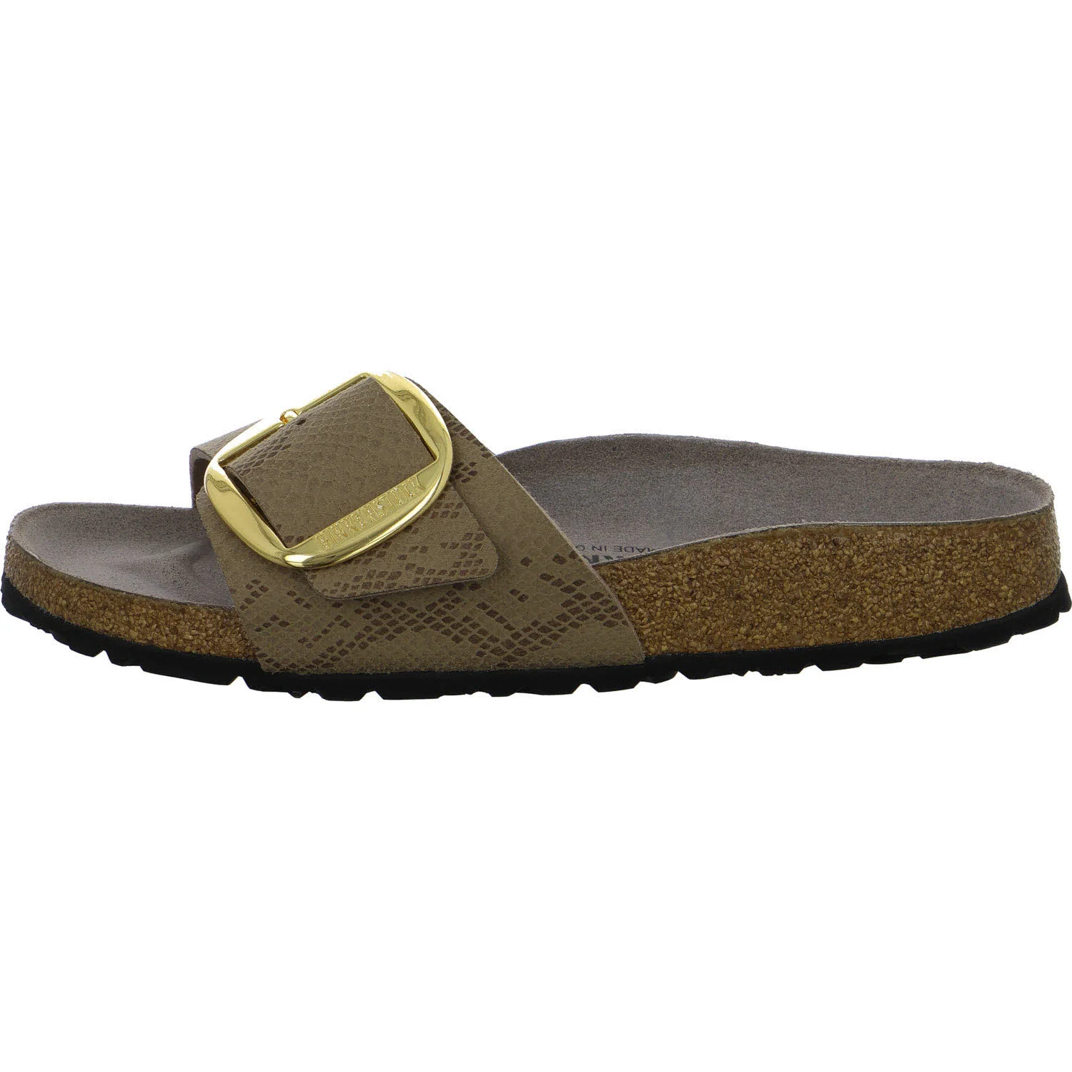 BIRKENSTOCK Pantoletten 1032935 Madrid Big Buckle python gray taupe schmal