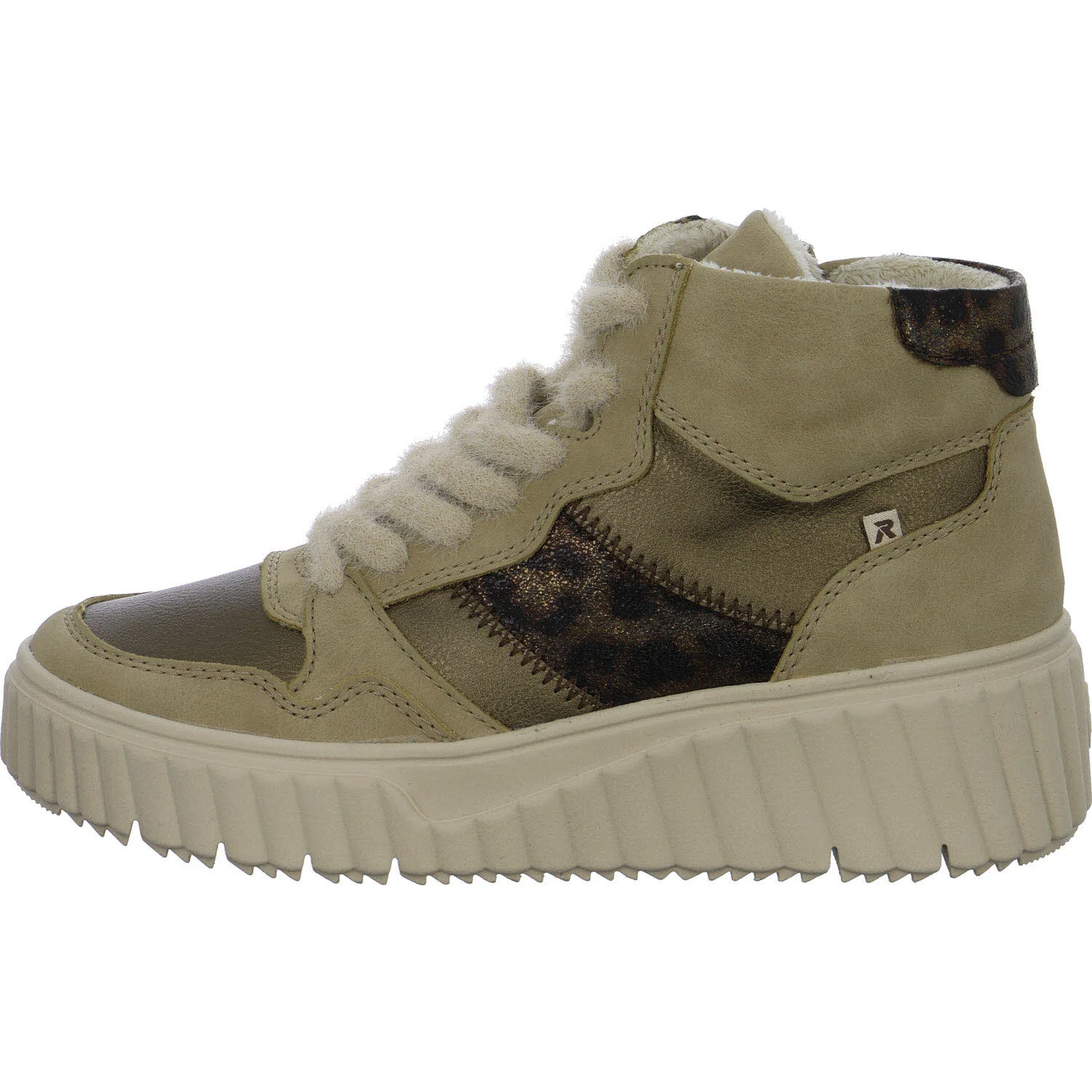 Rieker Damen Schnürstiefel N2508-60 N2508 porzellan/bronze/antik F 1/2 (normal)