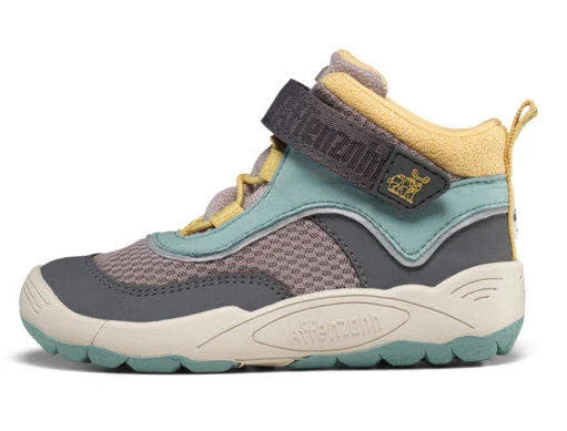 Affenzahn Kinder Schaftstiefel 01487-80151 Übergangsschuh Vegan Explory Nashorn türkis, grau normal