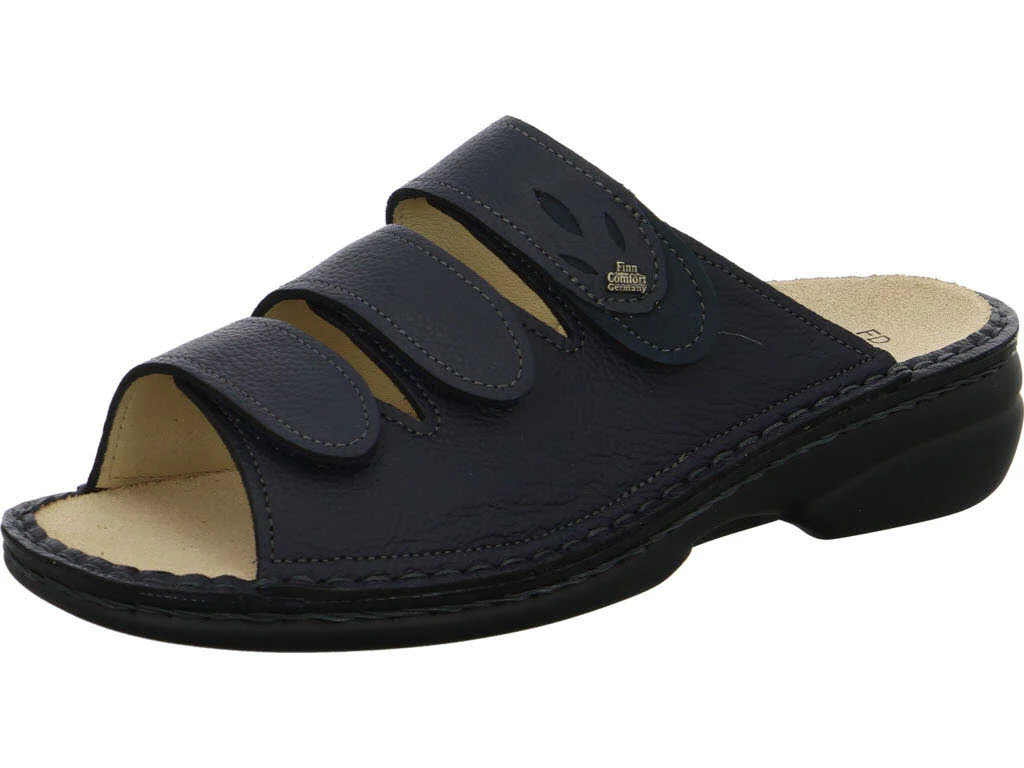 Finn Comfort Damen Pantoletten 02554-903185 Kos ocean/nightblue weit