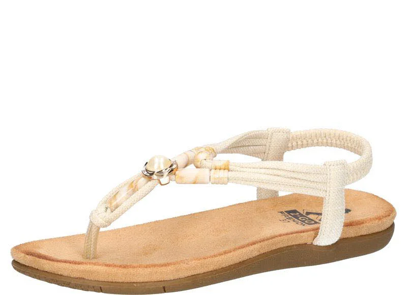 2go Fashion Damen Sandalen 8018839-100 8018839 cremeweiss normal