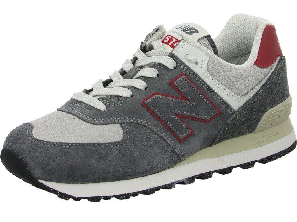 New Balance Herren Schnürschuhe U574QGY Classic Running castlerock/team red normal