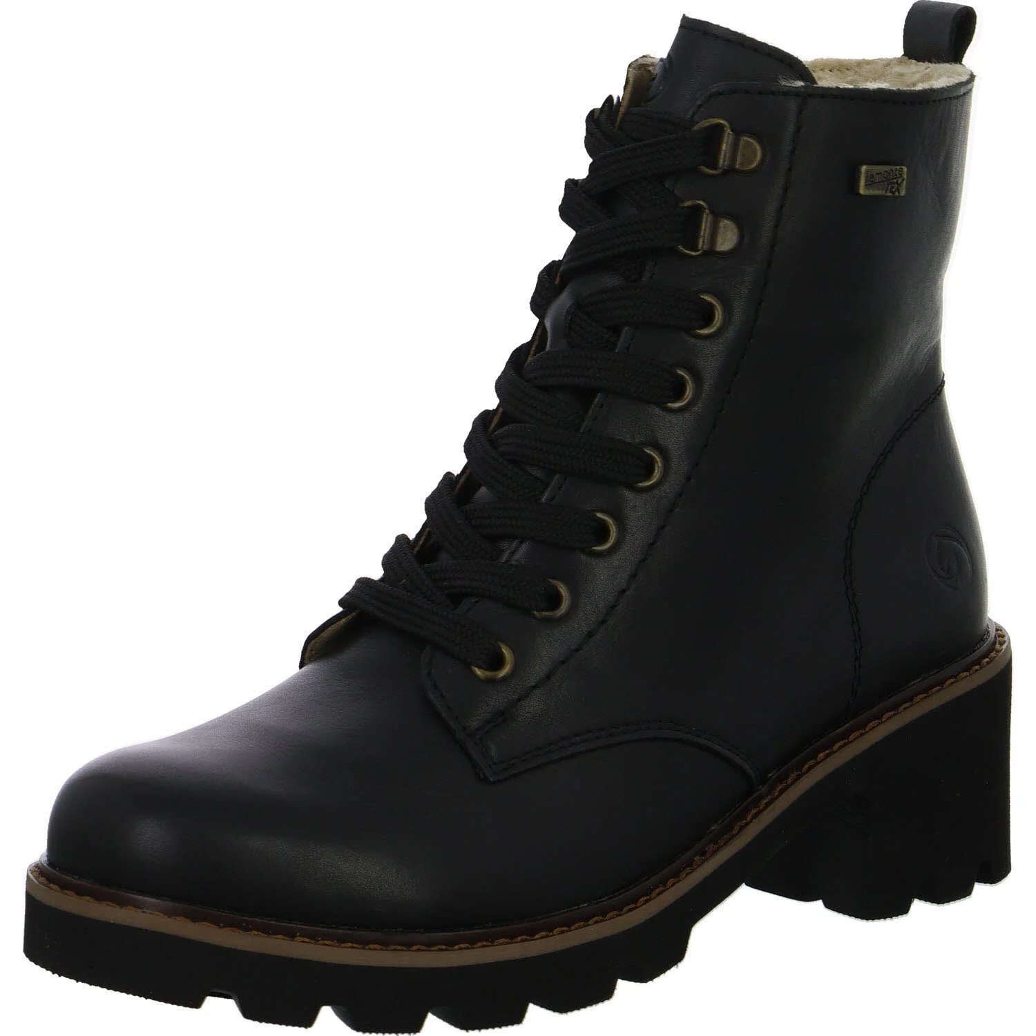 Remonte Damen Schnürstiefel D0A81-03 D0A81 schwarz/schwarz/beige normal