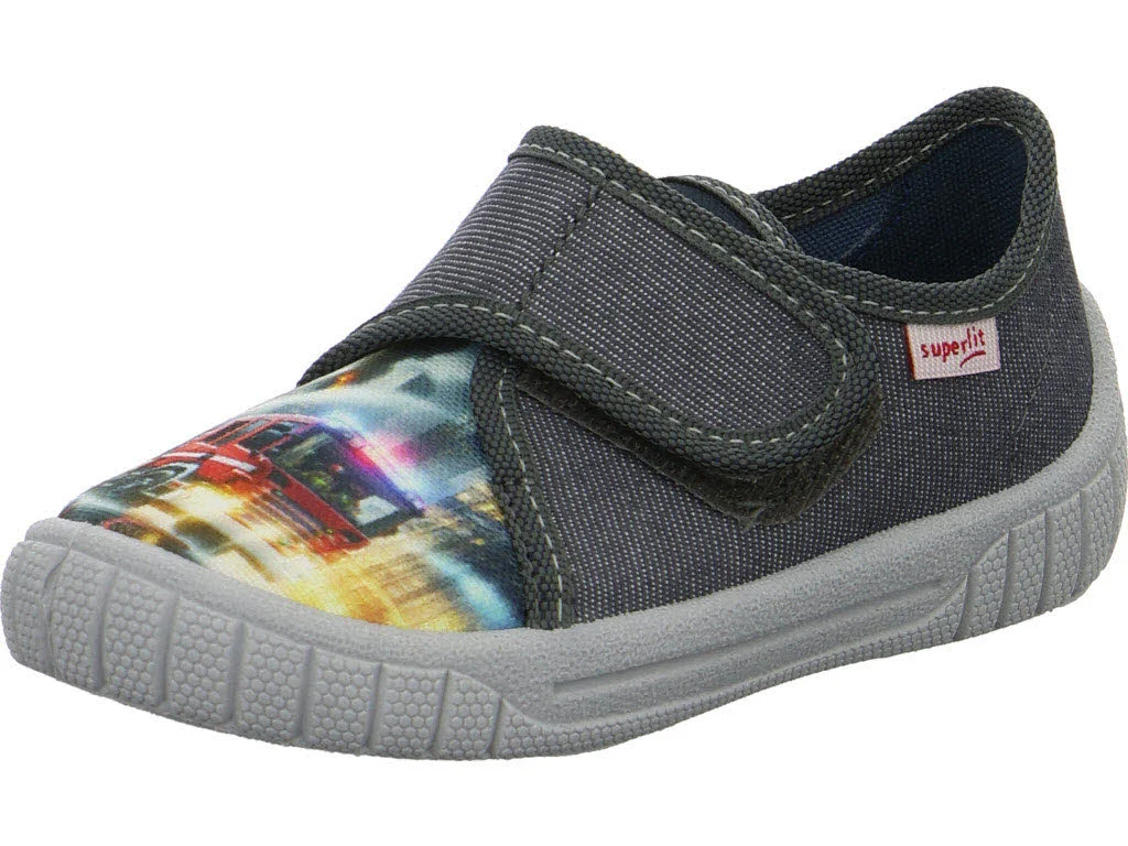 Superfit Kinder Hausschuhe 1-000271-2100 Bill grau WMS mittel