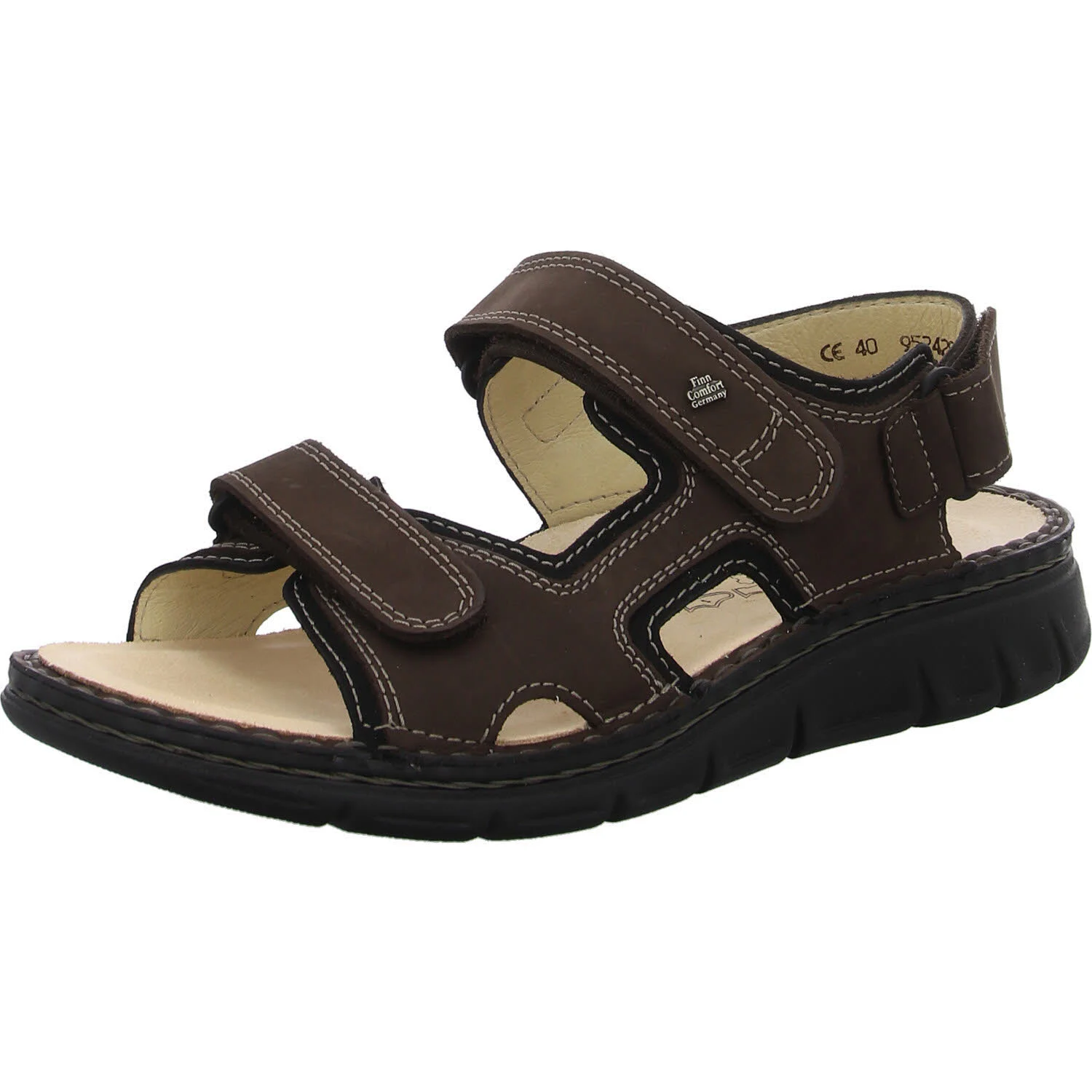 Finn Comfort Herren Sandalen 81540-901762 Wanaka-S grizzly/schwarz weit
