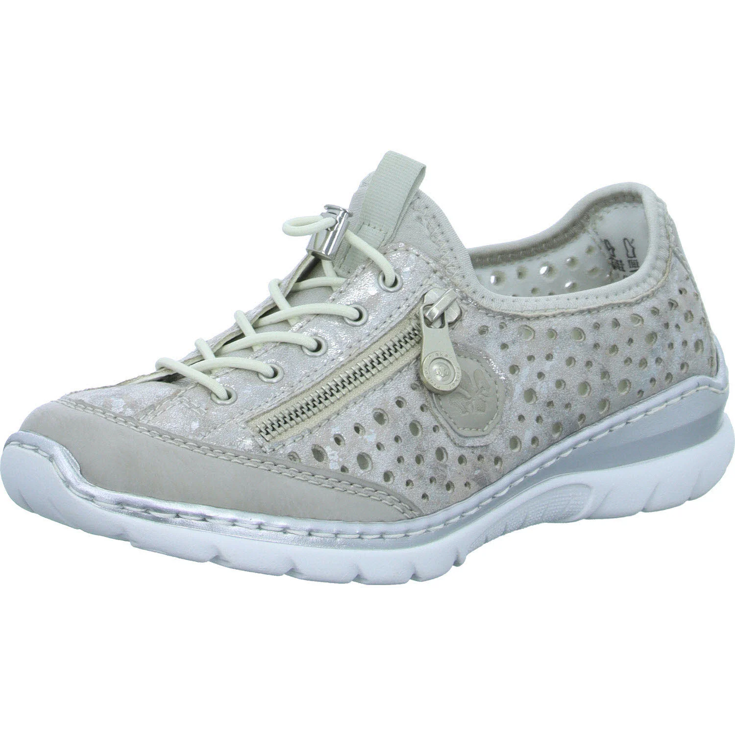 Rieker Damen Slipper L32P6-90 L32P6 ice/rose-metallic/perlcloud F 1/2 (normal)