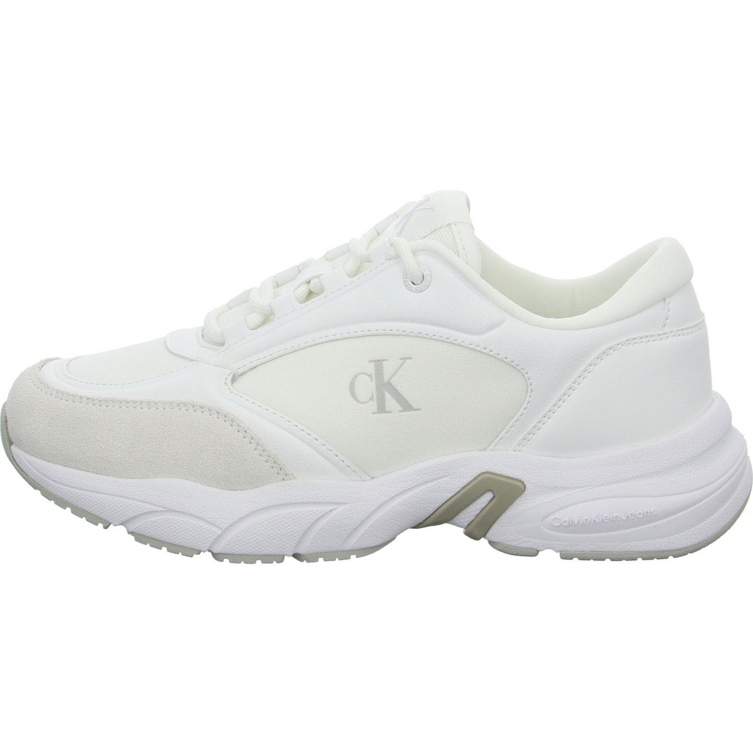Calvin Klein Damen Schnürschuhe YW0YW01743YAF RETRO TENNIS MG MIX brigth white normal