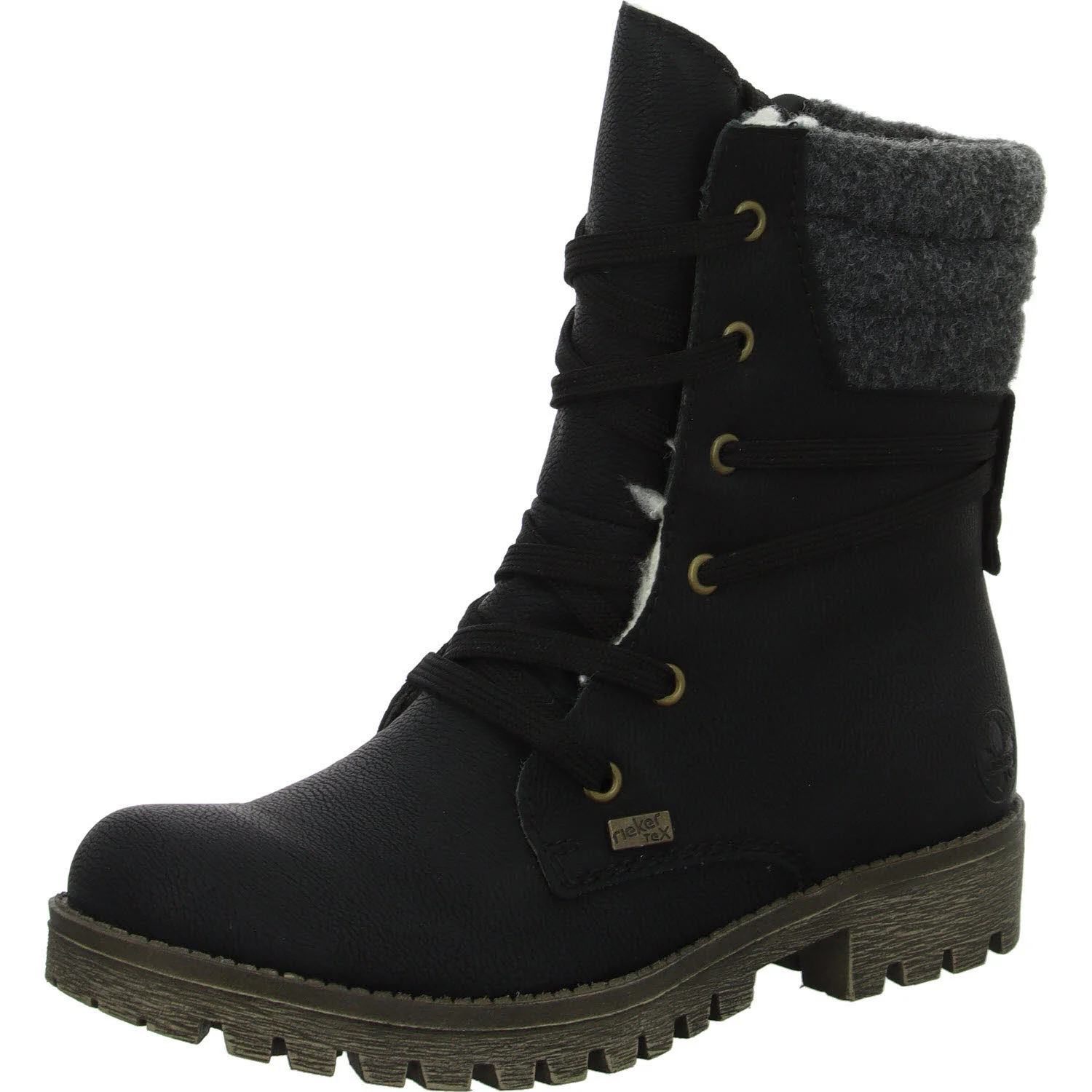 Element 2 von 8 (Bild) – Rieker Damen Schnürstiefel warm 78531-00 78531 schwarz/anthrazit F (normal)