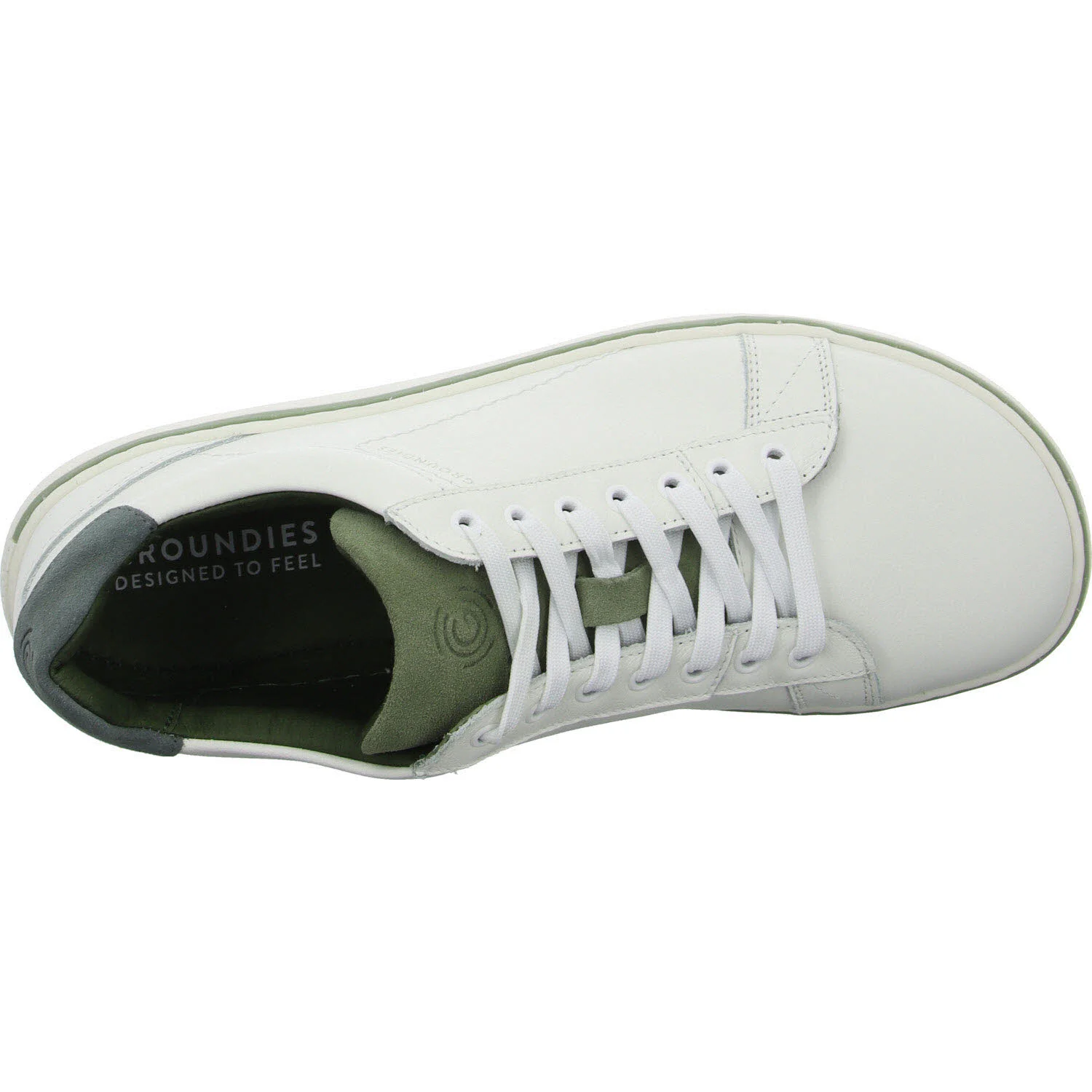 Groundies Schnürschuh 210233-44 Galaxy white/sage green weit