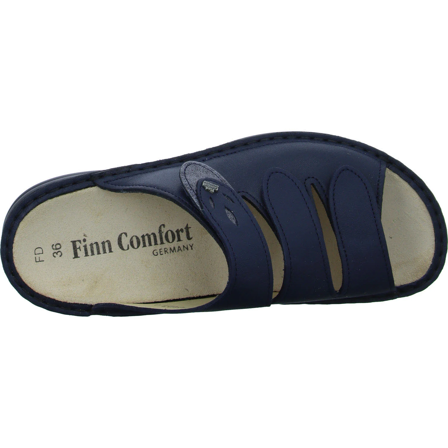 Element 8 von 8 (Bild) – Finn Comfort Damen Pantoletten 02554-902821 Kos navy/platin weit