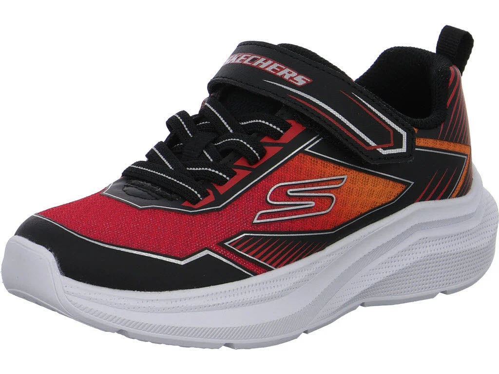 Skechers Kinderschuh zum Schlupfen 404127L BKRD Microspec Velocity - Grid-Drift black/red normal