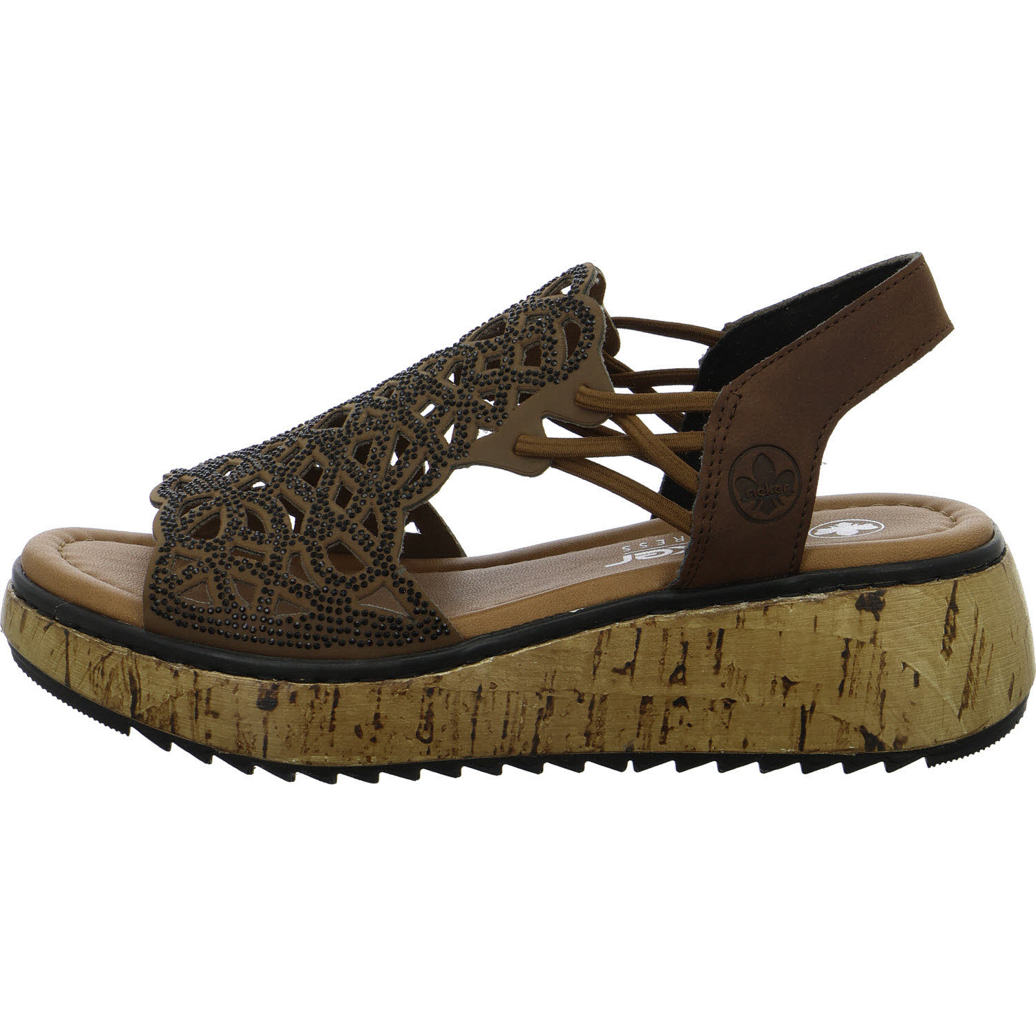 Rieker Damen Sandalen V1765-24 V1765 sherry G (weit)