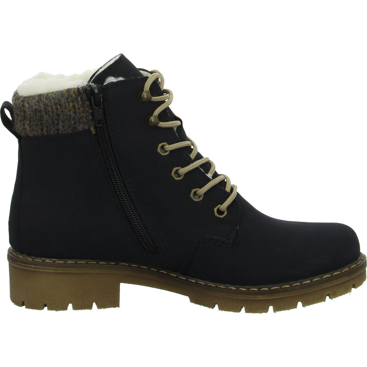 Rieker Damen Schnürstiefel warm Y9118-14 Y9118 pazifik/mogano/graphit F 1/2 (normal)