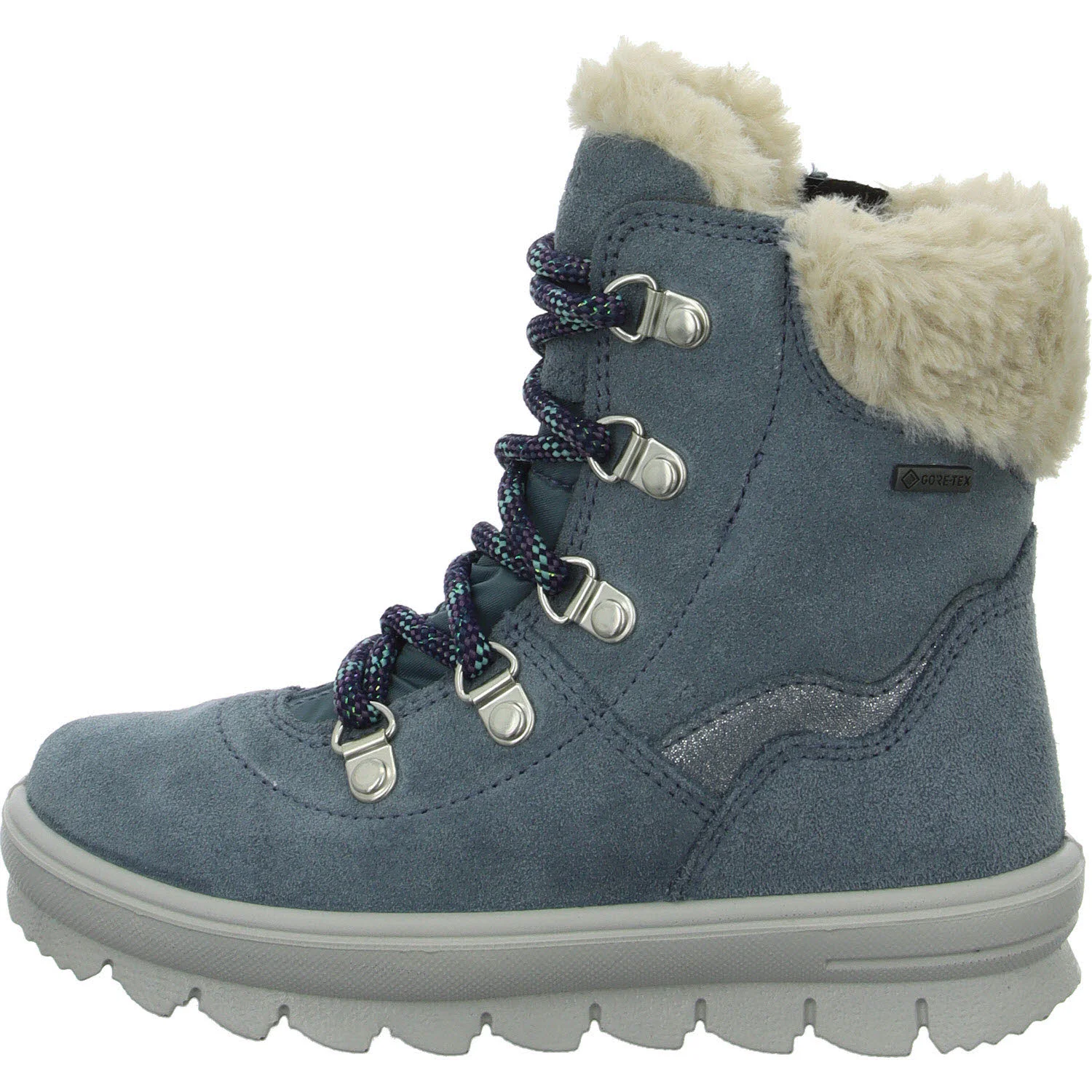 Superfit Kinder Schnürstiefel 1-000220-8010 Flavia blau WMS mittel