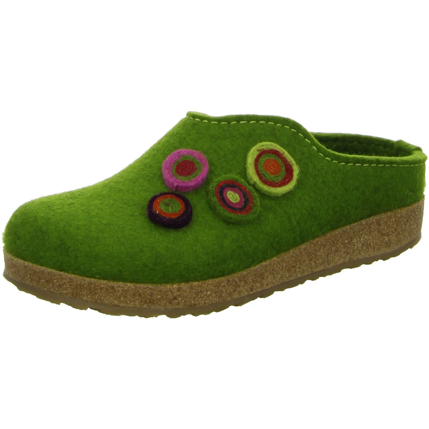 Haflinger Damen Winterpantoffel 731023-036 Grizzly Kanon grasgrün normal