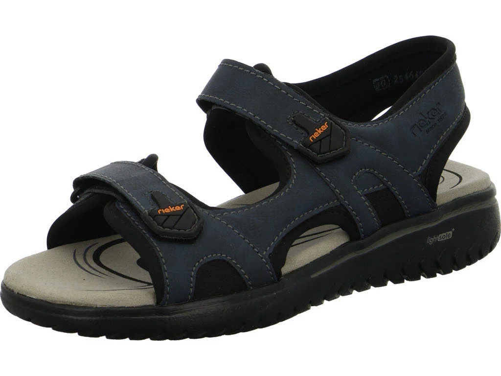 Rieker Herren Sandalen 26455-14 26455 midnight/schwarz G (weit)