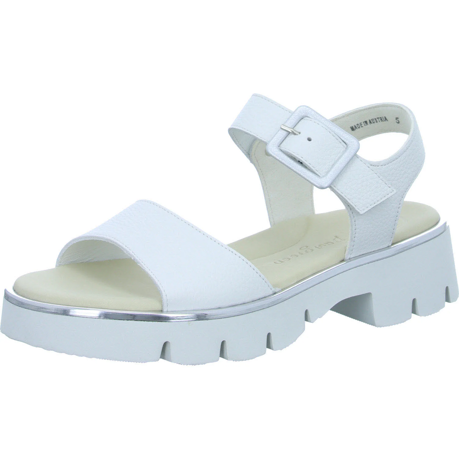 Element 2 von 8 (Bild) – Paul Green Damen Sandalen 6134-005 6134 grained white normal