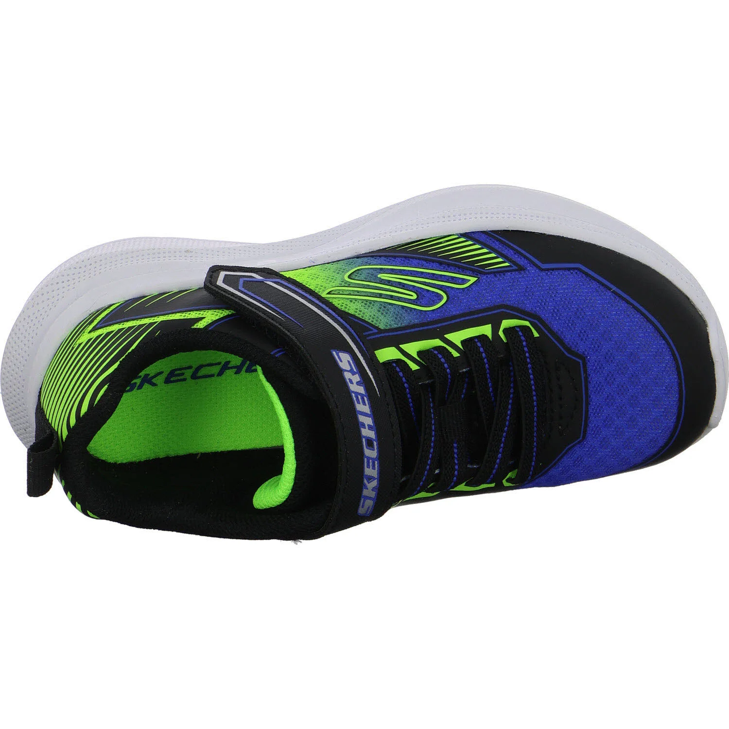 Skechers Kinderschuh zum Schlupfen 404127L BBLM Microspec Velocity - Grid-Drift black/blue normal