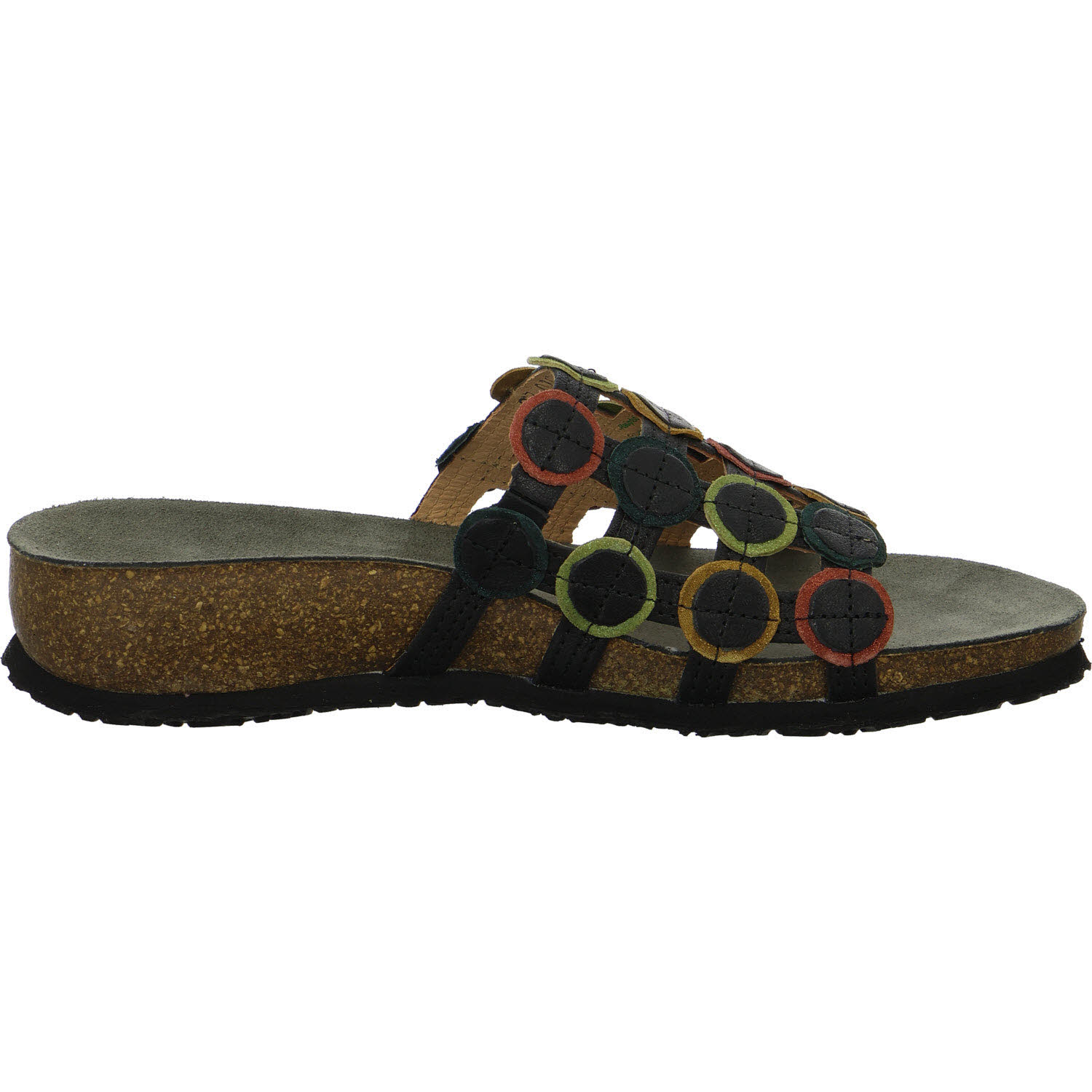 Think Damen Pantoletten 3-000247-0030 Julia schwarz/kombi F 1/2 (normal)