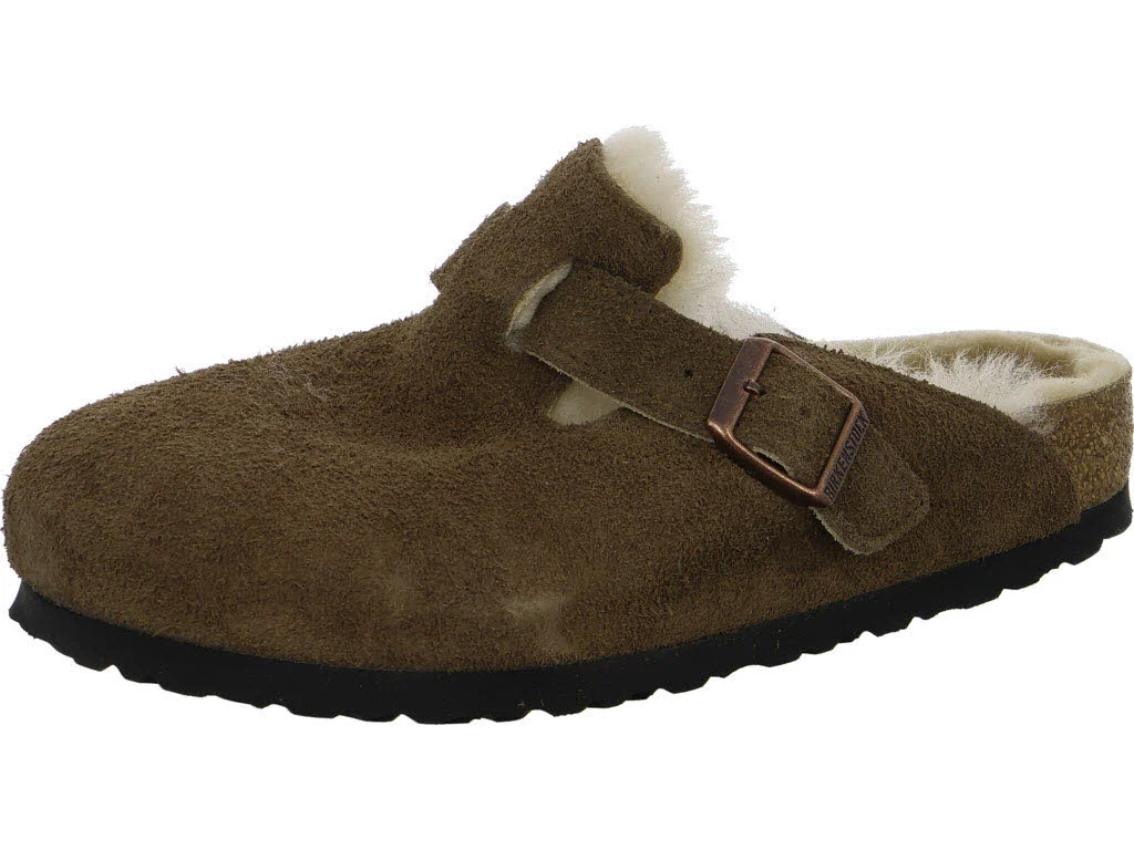 BIRKENSTOCK Damen Winterpantoffel 1032440 Boston Shearling dark tea normal