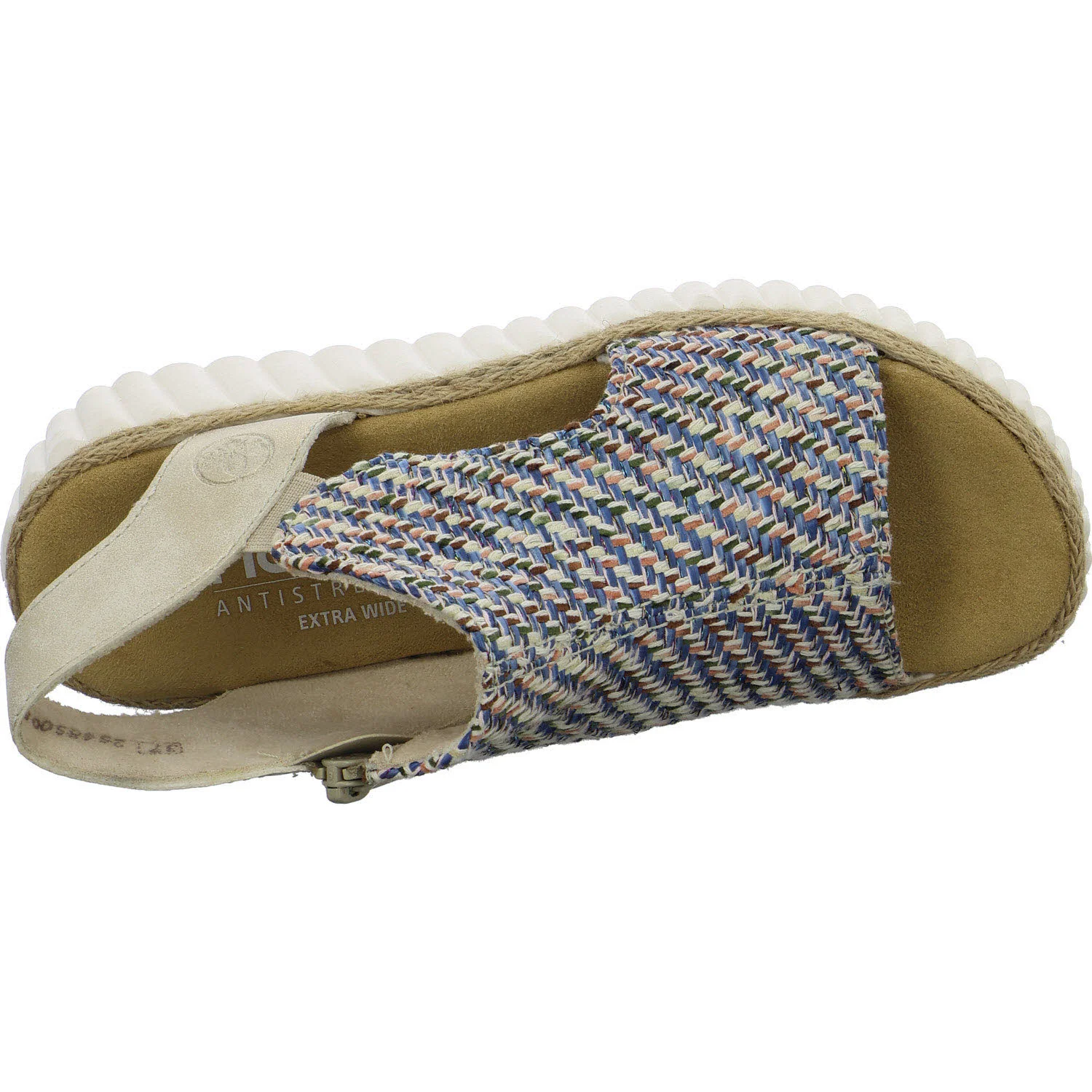 Rieker Damen Sandalen 69284-90 69284 navy-beige/muschel H (extra weit)