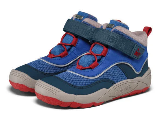 Affenzahn Kinder Schaftstiefel 01487-30052 Übergangsschuh Vegan Explory Wal rot, blau, grau normal