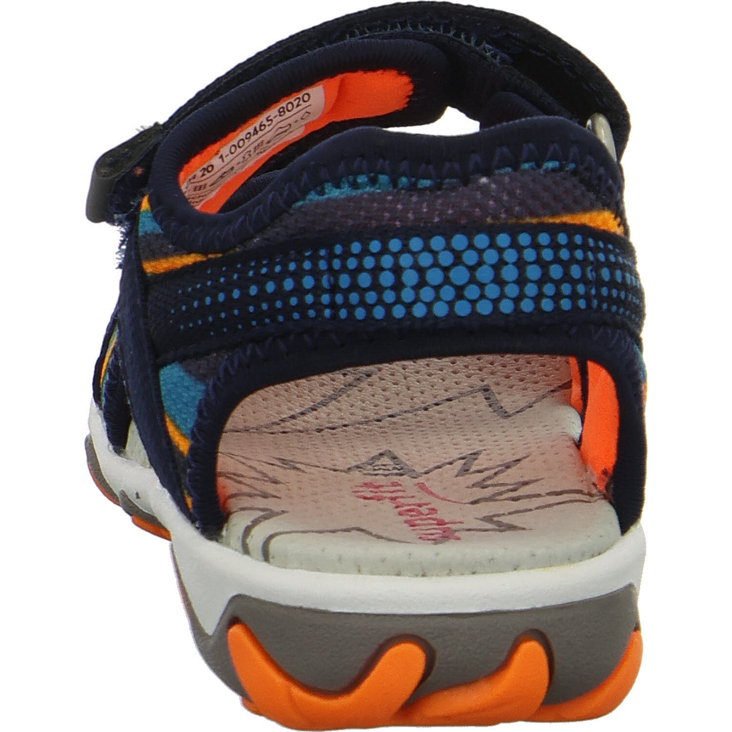 Superfit Kinder Sandalen 1-009465-8020 Mike 3.0 blau/orange WMS mittel