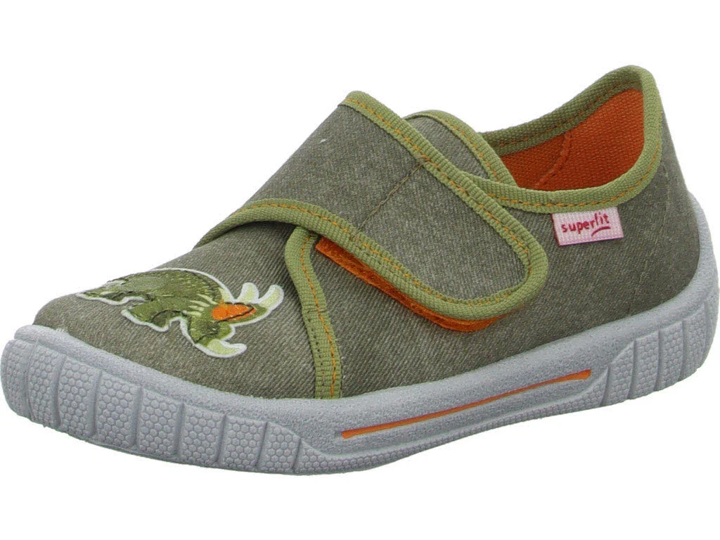 Superfit Kinder Hausschuhe 1-800271-7010 Bill grün/grau WMS mittel