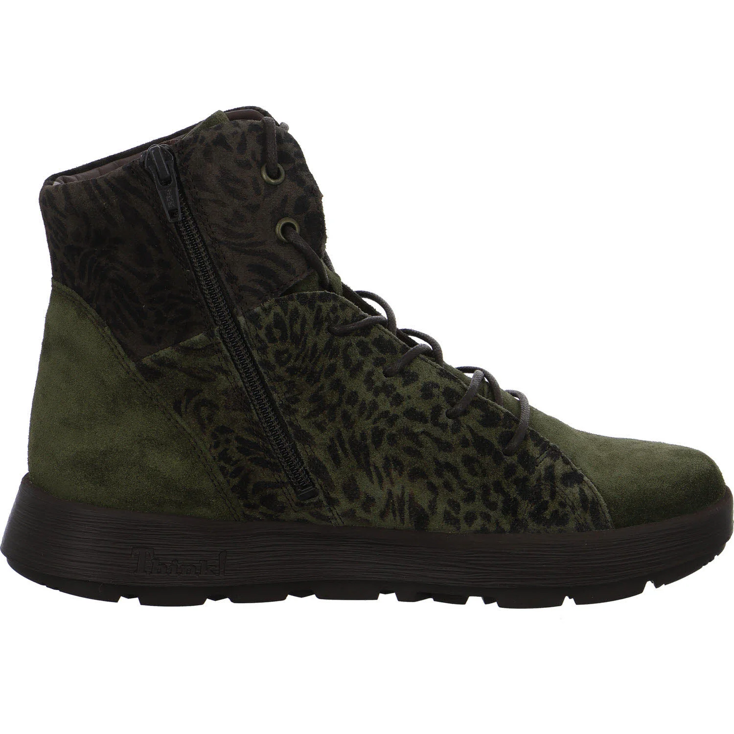 Think Damen Schnürstiefel 3-001429-7000 Comoda olive/kombi F 1/2 (normal)