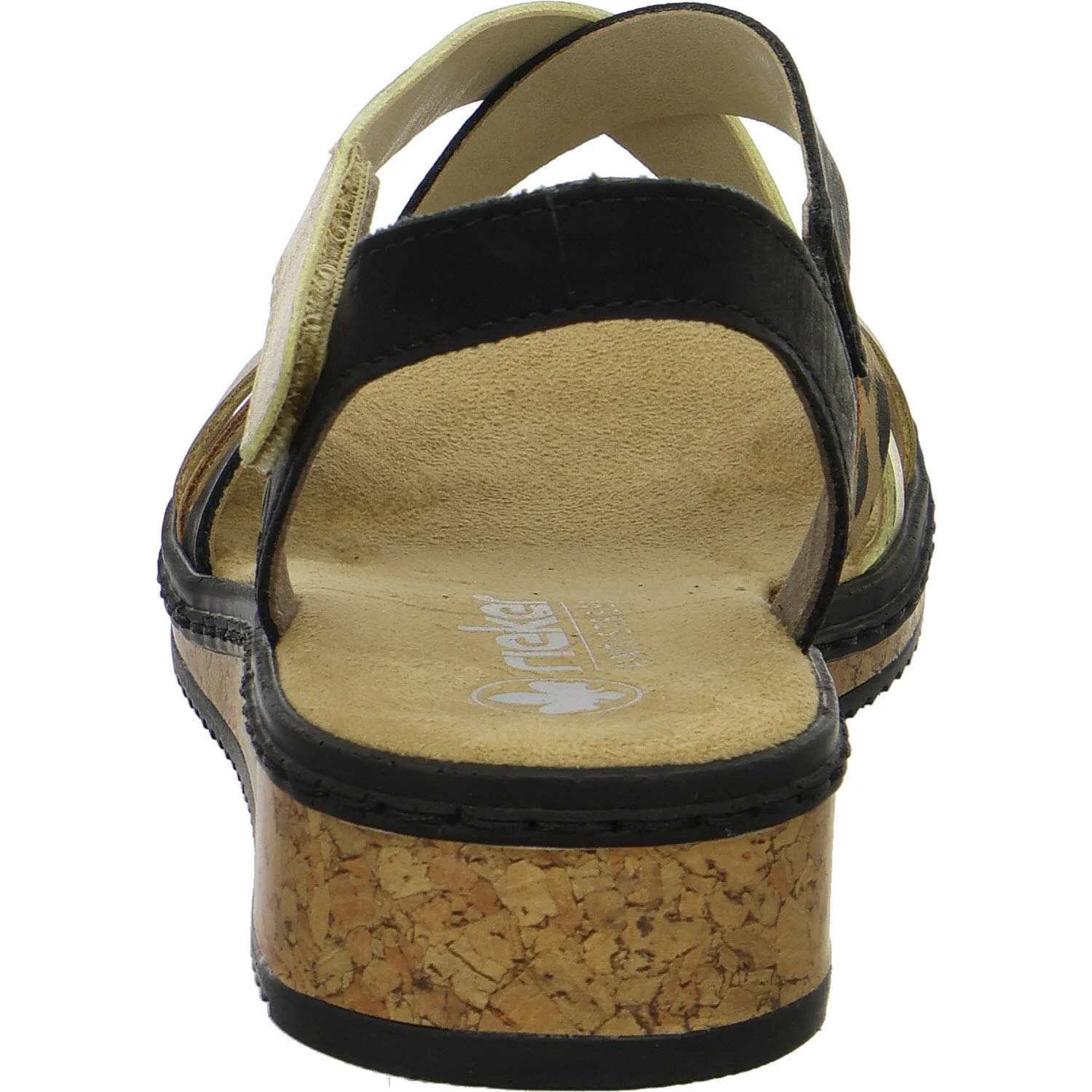 Rieker Damen Sandalen V3663-92 V3663 shell/beige/lightgold/schwarz F (normal)