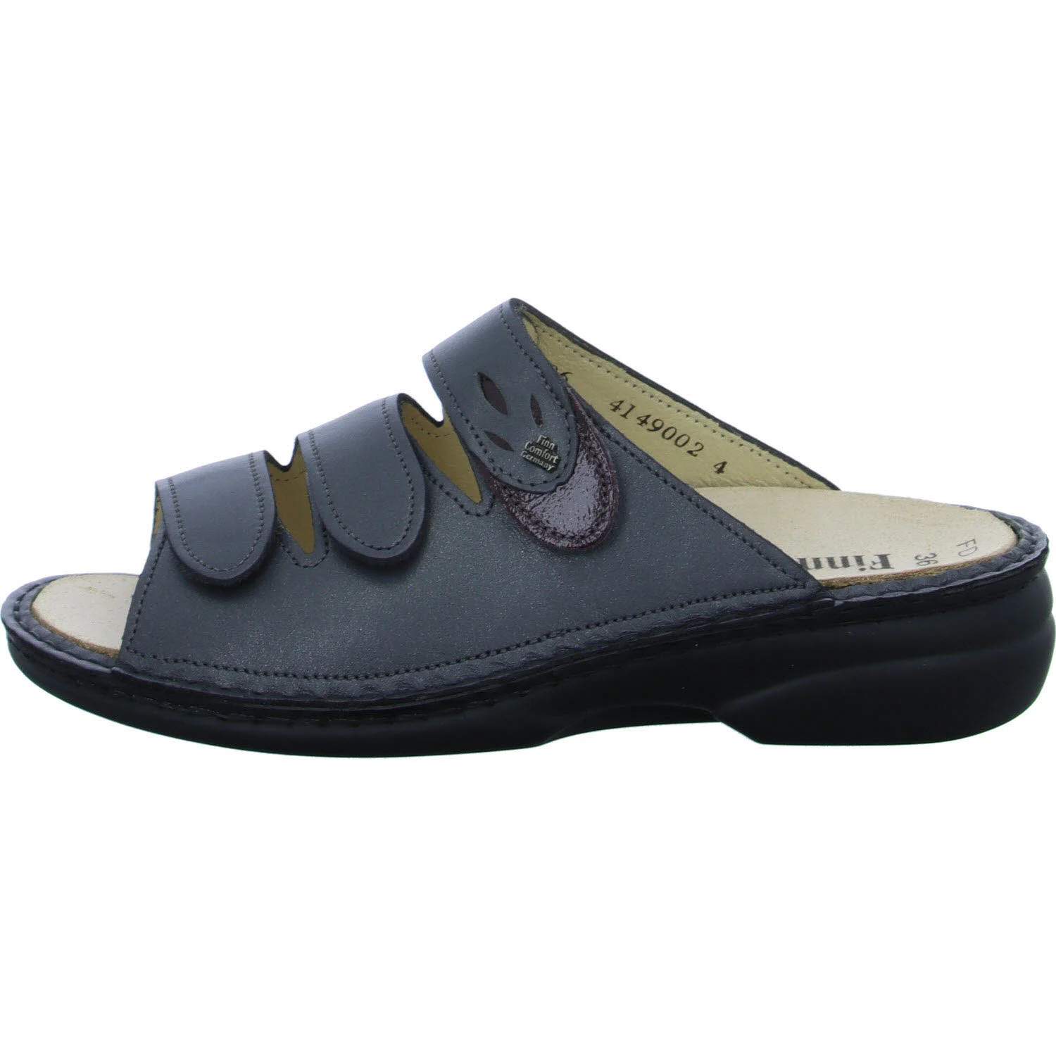 Element 6 von 8 (Bild) – Finn Comfort Damen Pantoletten 02554-902824 Kos ANTHRAZIT/AMARONE weit