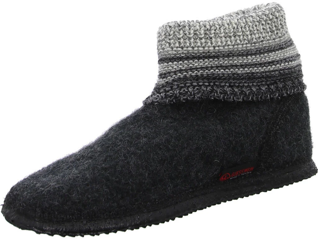 Giesswein Hüttenschuhe DA, HE, KI 6810 49162/019 BAUMKIRCHEN ANTHRAZIT normal