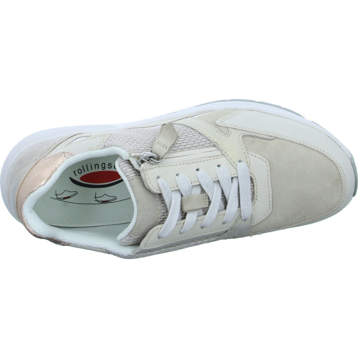 Gabor Rollingsoft Damen Schnürschuhe 86.878.33 86.878 oasi/ivory kombi G (normal)