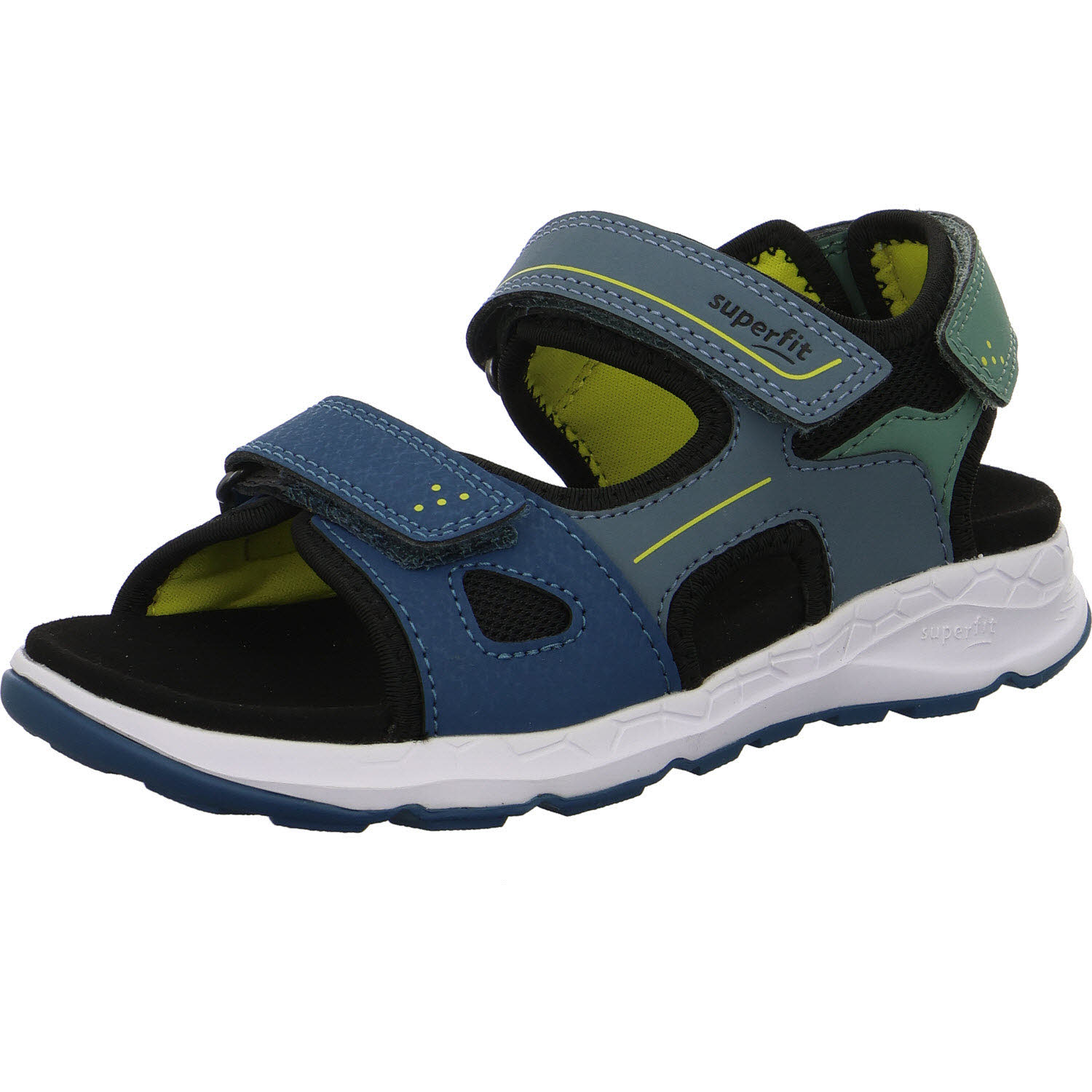 Superfit Kinder Sandalen 1-000583-8060 Criss Cross blau/gelb WMS mittel