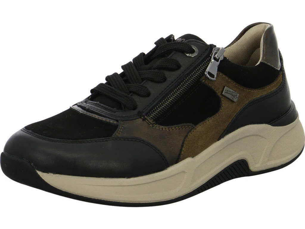 Remonte Damen Schnürschuhe D3V00-03 D3V00 schwarz/schwarz/antik H (extra weit)