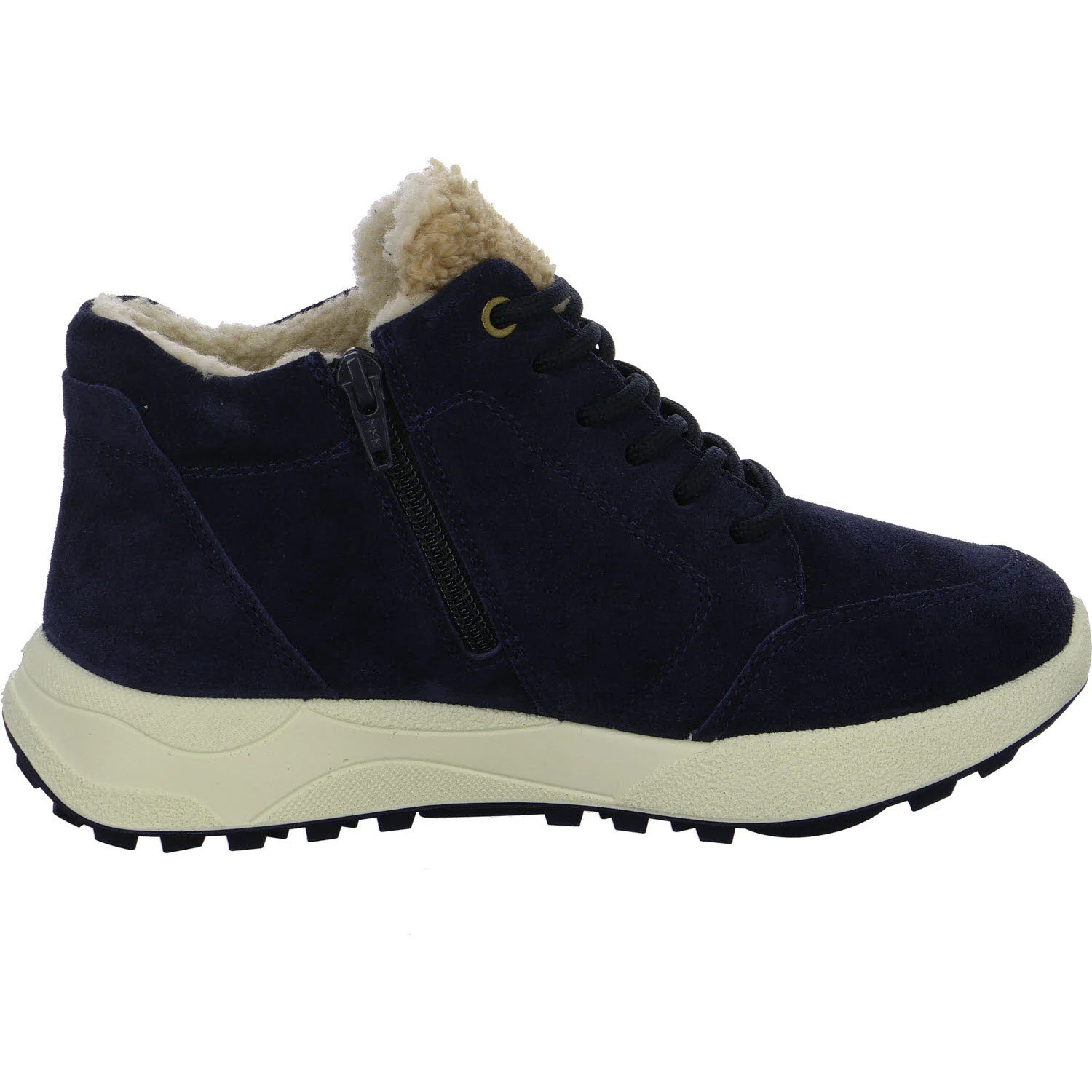 Ara Damen Schnürstiefel warm 12-27105-02 Bergen blau, sand H (weit)