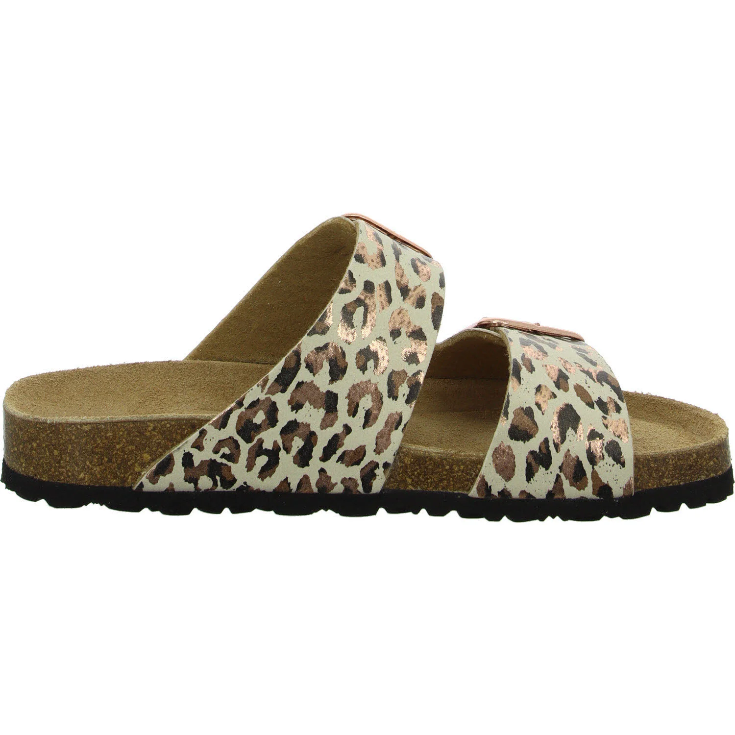 Tamaris Damen Pantoletten 1-27523-46/490 1-27523-46 beige/leopard normal