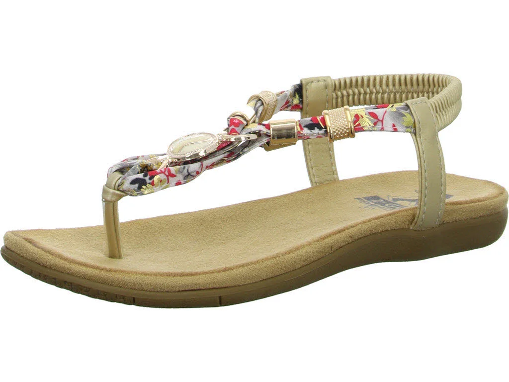 2go Fashion Damen Sandalen 8018805-512 8018805 rot/gold normal