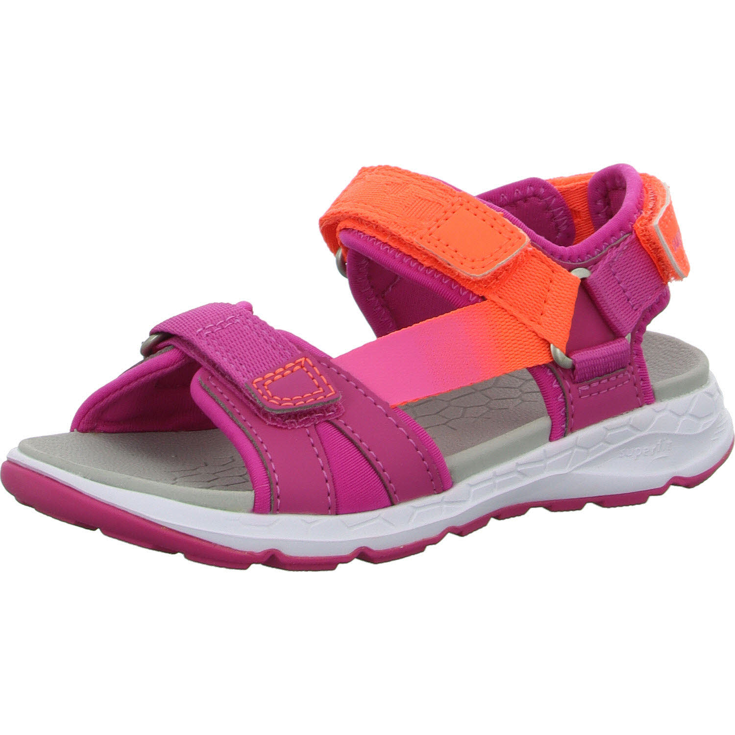 Element 2 von 8 (Bild) – Superfit Kinder Sandalen 1-000580-5510 Criss Cross pink/orange WMS mittel
