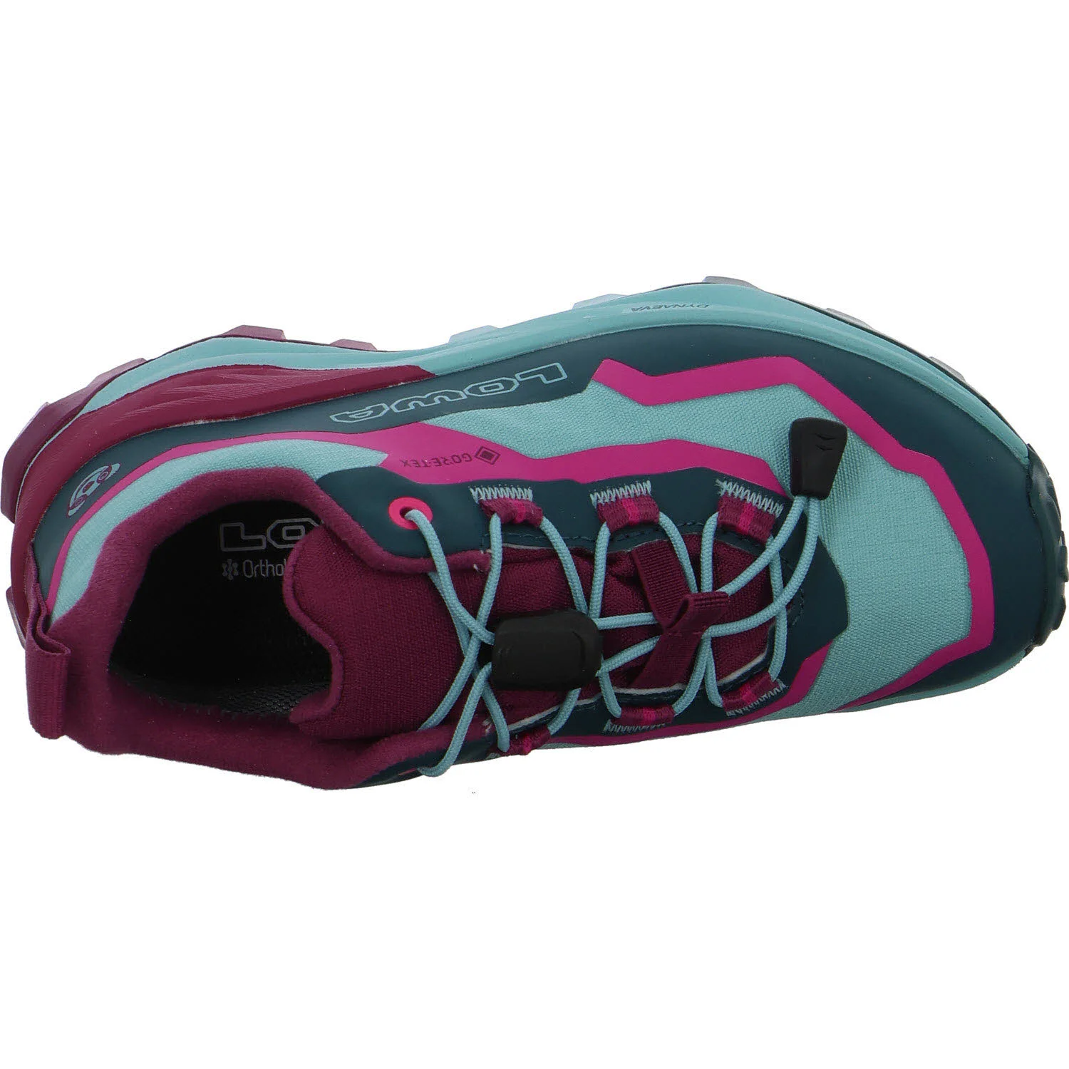 Lowa Kinderschuh zum Schlupfen 541520/7425 Fauli GTX Lo Jr petrol/pink normal