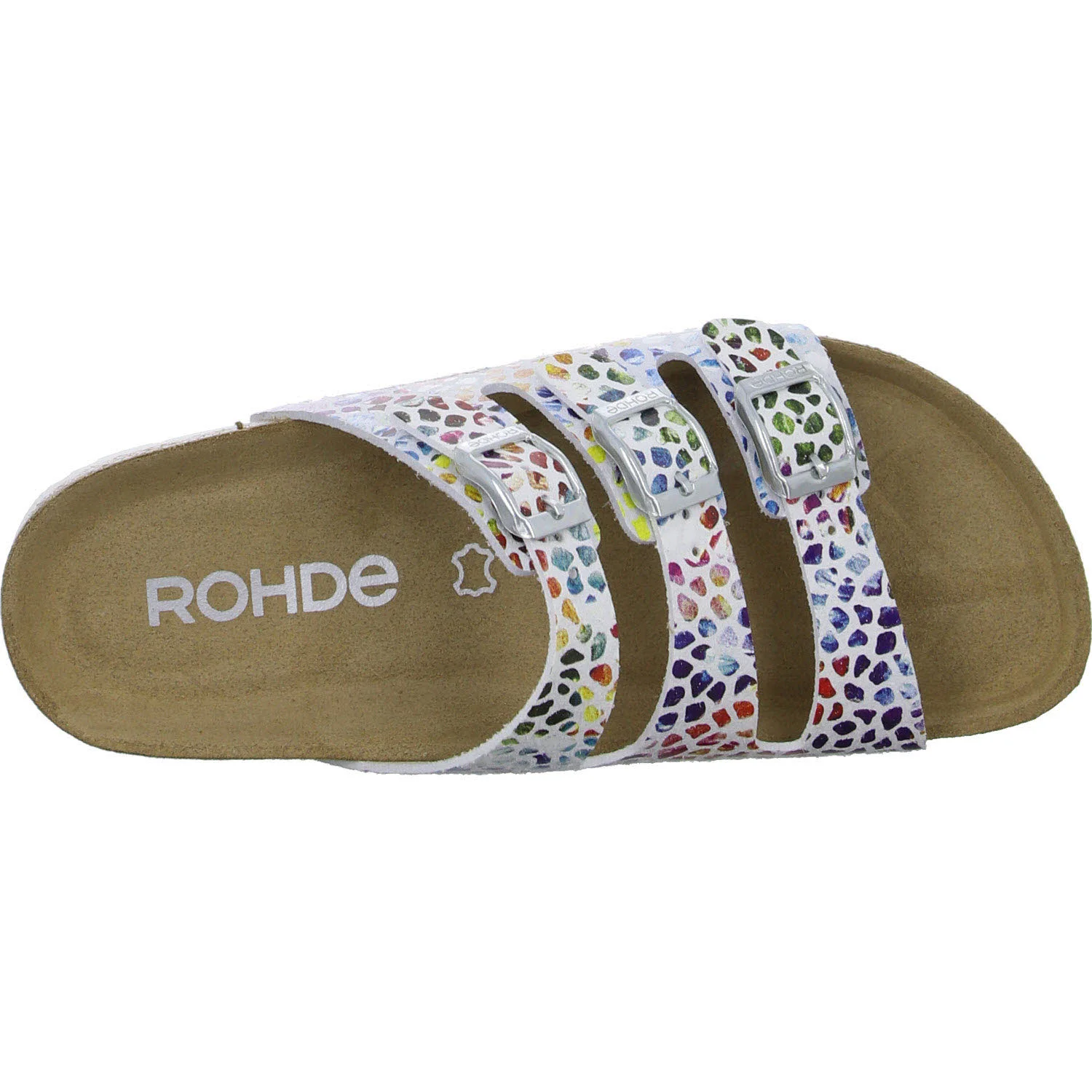 ROHDE Damen Pantoletten 5620/08 Alba weiss/bunt G (normal)