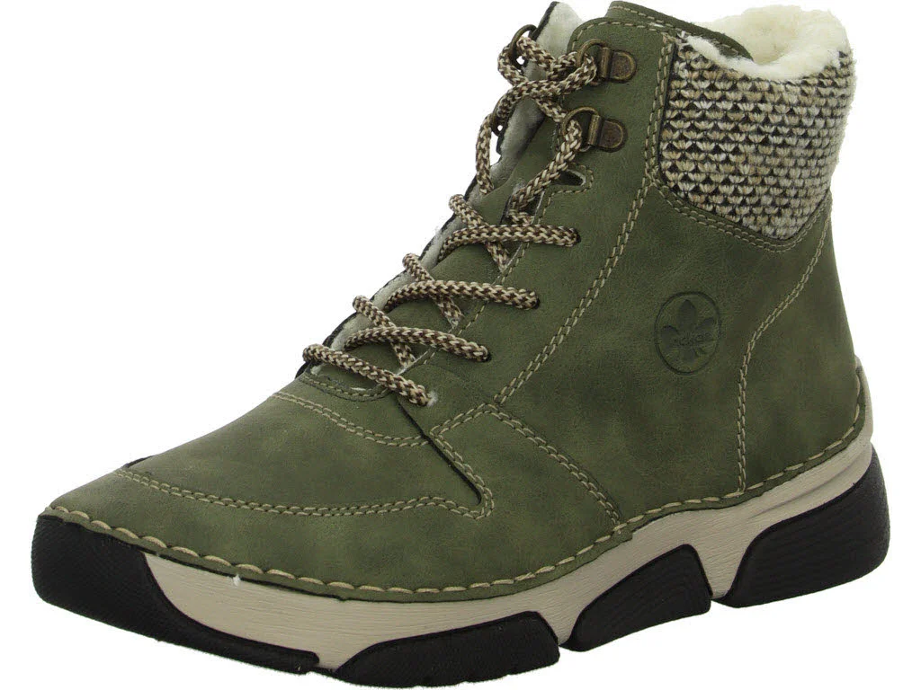 Rieker Damen Schnürstiefel warm 45955-54 45955 liane/schwarz-kiesel F 1/2 (normal)