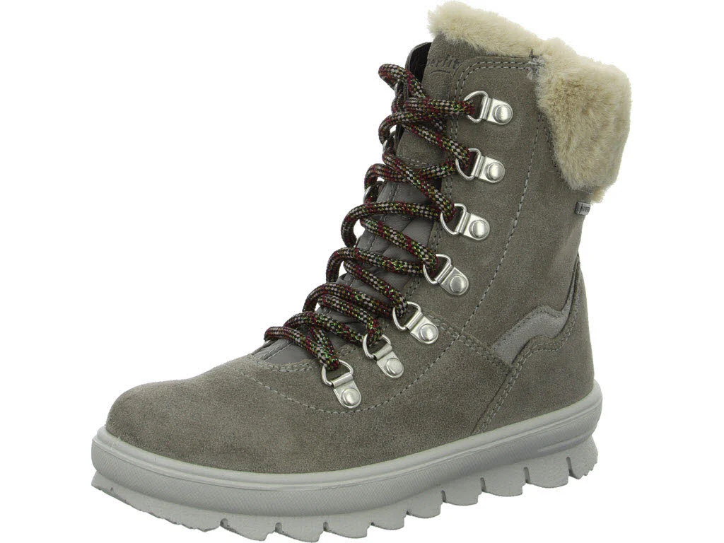 Superfit Kinder Schnürstiefel 1-000220-2020 Flavia grau WMS mittel