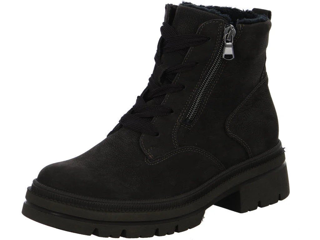 Waldläufer Damen Schnürstiefel warm 930802-190/166 H-Amara darkbrown H (weit)