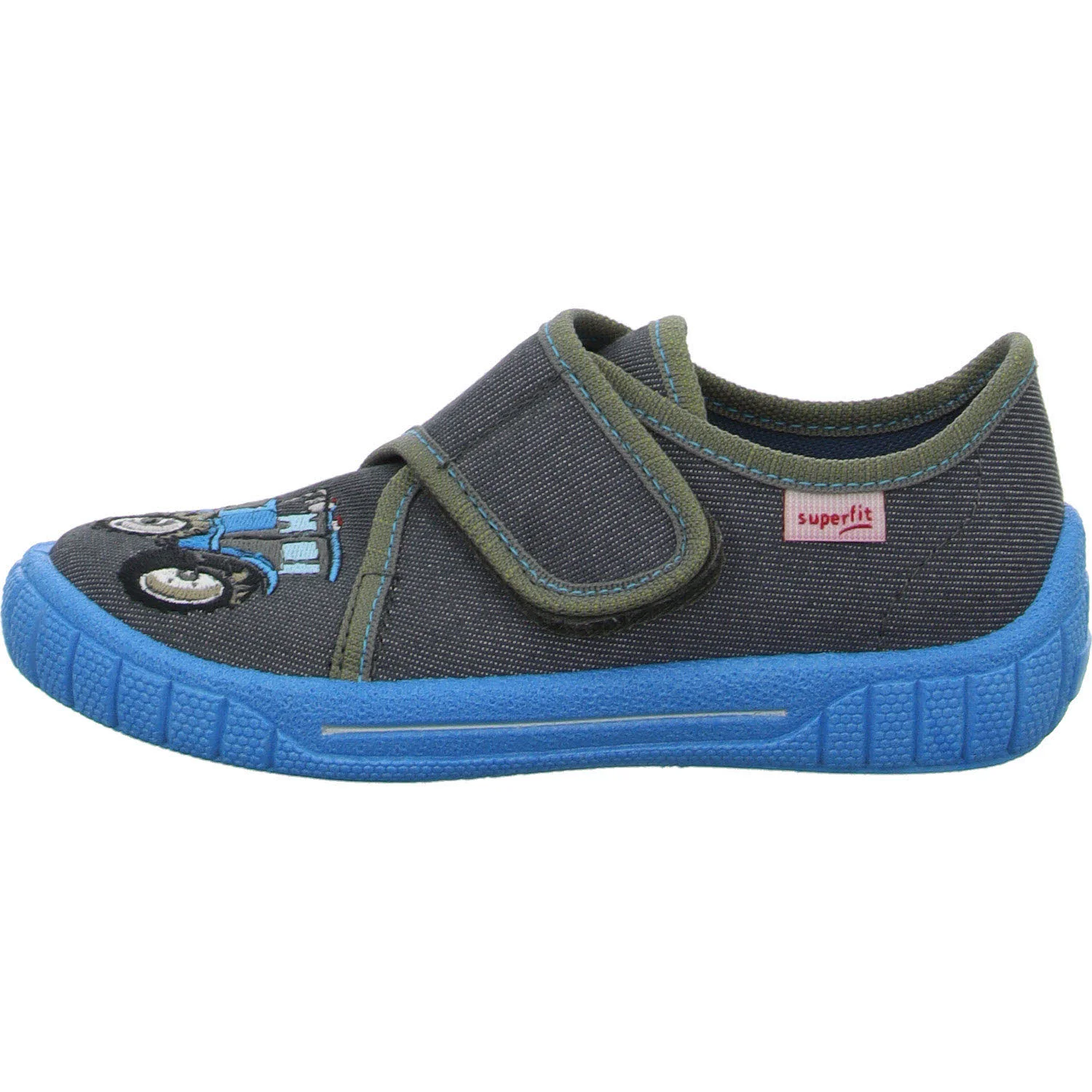 Superfit Kinder Hausschuhe 1-800278-2060 Bill grau/hellblau WMS mittel