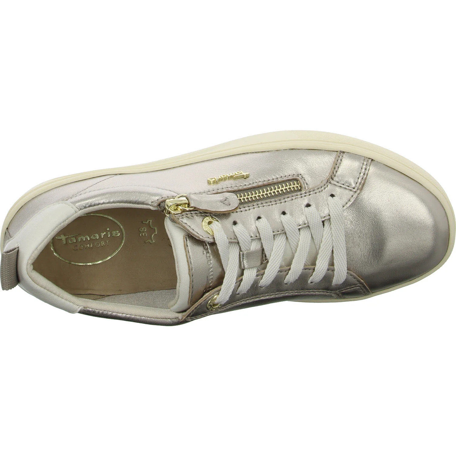 Element 8 von 8 (Bild) – Tamaris Comfort Damen Schnürschuhe 8-83707-42/909 8-83707-42 lt gold weit