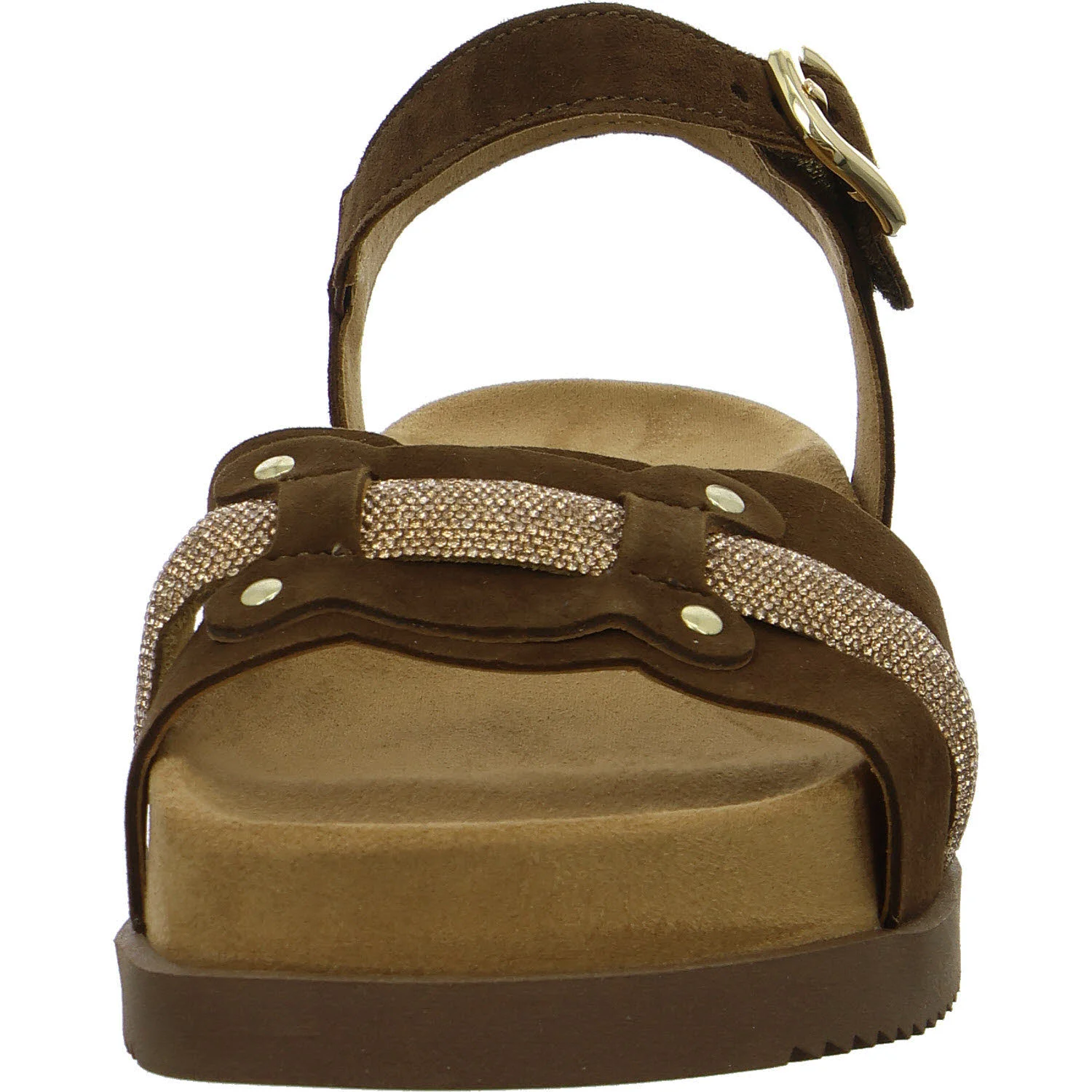 Gabor Damen Sandalen 83.770.18 83.770 cacao/gold F (schmal/normal)